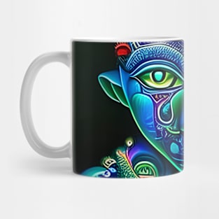 Techno-Shaman (26) - Trippy Psychedelic Art Mug